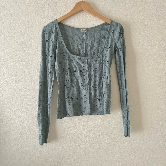 NWOT Intimately Free People Waiting For You Long Sleeve Top - Picture 2 of 5